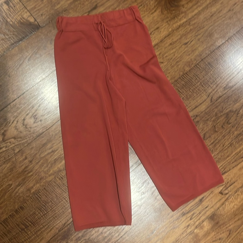 Babaton The Group Wide Leg Crop Knit Pants